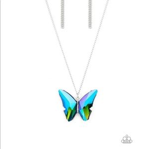 Paparazzi The Social Butterfly Effect Blue Necklace